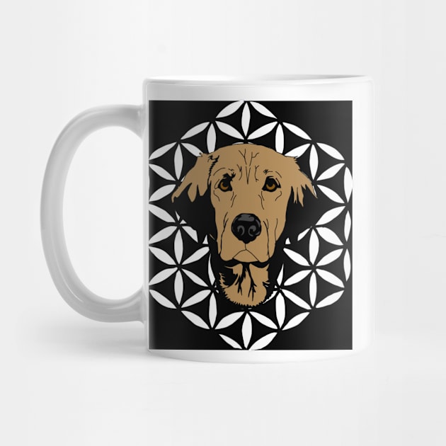 Golden retriever flower of life by Noamdelf06